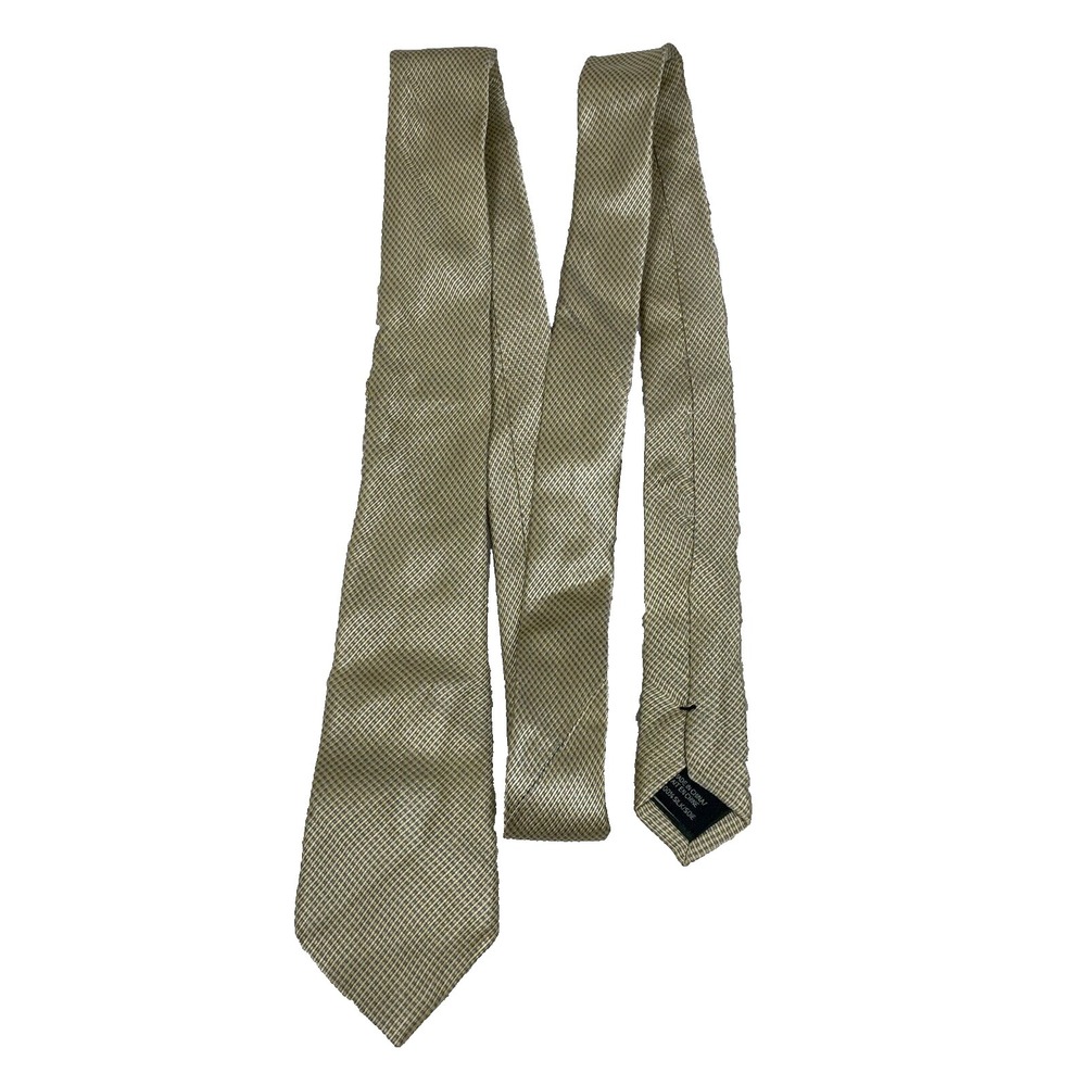 Lauren Ralph Lauren Tie Pale Yellow Aqua Geometric 100% Silk Career Professional - Picture 1 of 4